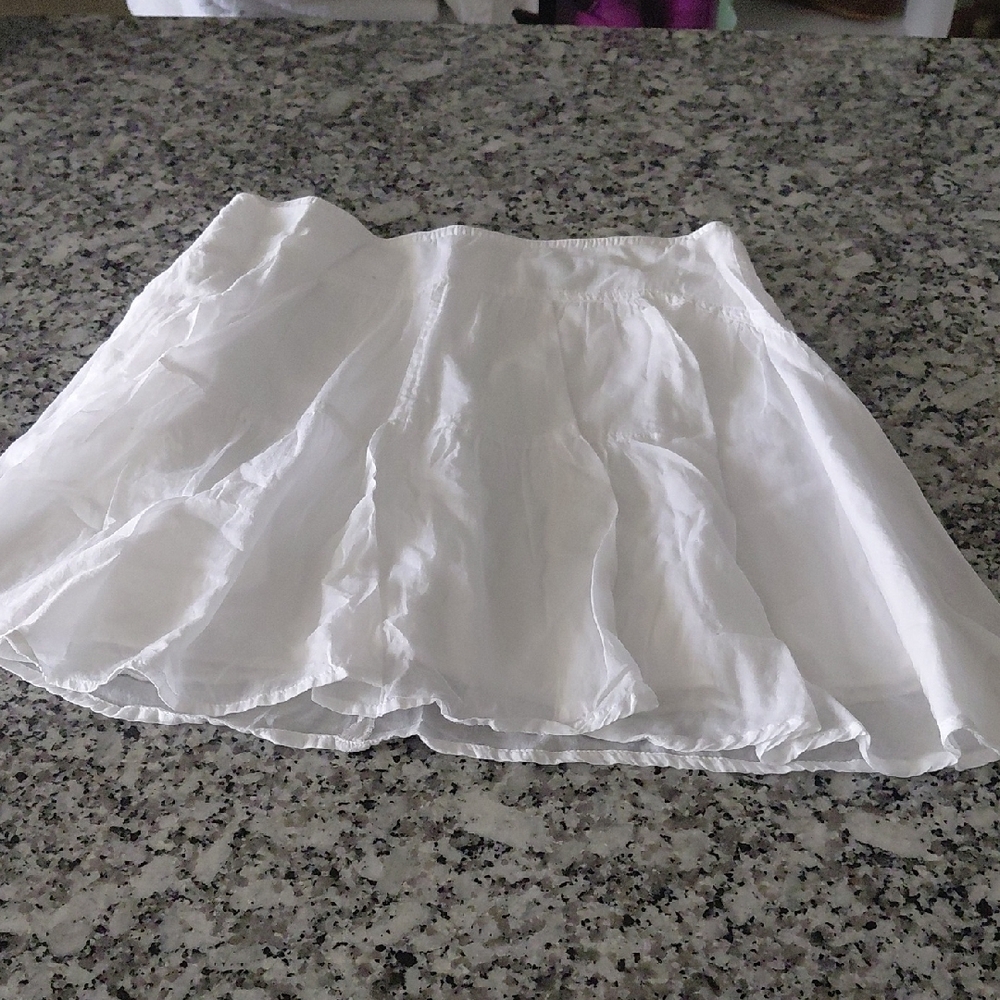 J. Crew White Skater Skirt